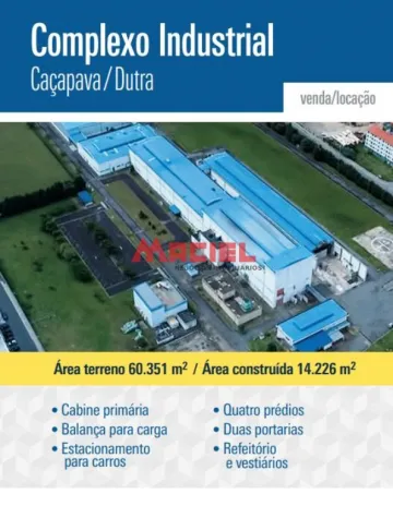 Cacapava Vila Centenario Comercial Locacao R$ 230.000,00  Area do terreno 60351.00m2 Area construida 14500.00m2
