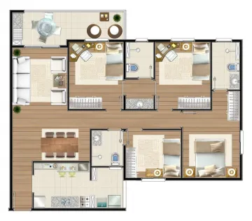 imagem 1 - Apartamento no Jardim América em São José dos Campos-SP imagem 1 - Apartamento no Jardim América em São José dos Campos-SP