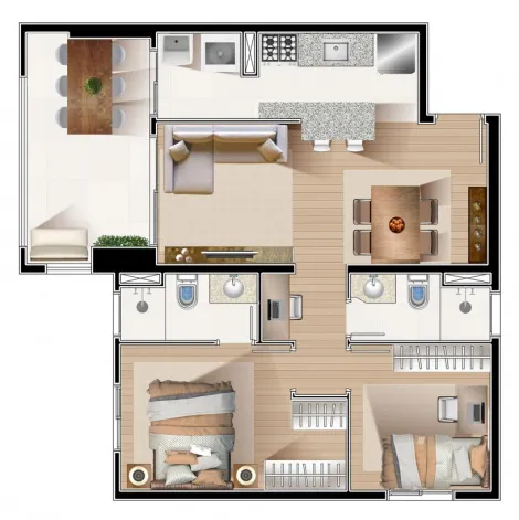 imagem 2 - Apartamento - Padrão imagem 2 - Apartamento - Padrão