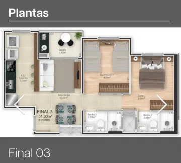imagem 4 - PRÉDIO NOVO, PLANTAS DE 2 E 3 DM, 51 E 69 M2, ELEVADOR, LAZER COMPLETO imagem 4 - PRÉDIO NOVO, PLANTAS DE 2 E 3 DM, 51 E 69 M2, ELEVADOR, LAZER COMPLETO