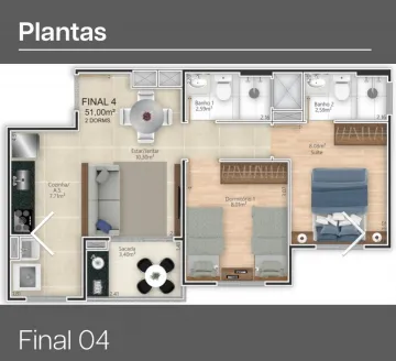 imagem 5 - PRÉDIO NOVO, PLANTAS DE 2 E 3 DM, 51 E 69 M2, ELEVADOR, LAZER COMPLETO imagem 5 - PRÉDIO NOVO, PLANTAS DE 2 E 3 DM, 51 E 69 M2, ELEVADOR, LAZER COMPLETO