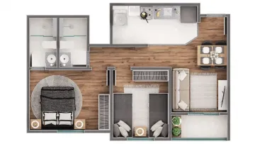 imagem 2 - APARTAMENTO NOVÍSSIMO - RESID. FLAMBOYANT - Sala de estar com sacada - 2 dormitórios  (sendo 1 suíte)- imagem 2 - APARTAMENTO NOVÍSSIMO - RESID. FLAMBOYANT - Sala de estar com sacada - 2 dormitórios  (sendo 1 suíte)-