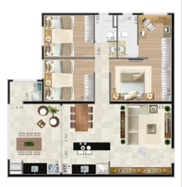 imagem 4 - Lindo Apartamento no Jardim Califórnia -Jacareí imagem 4 - Lindo Apartamento no Jardim Califórnia -Jacareí