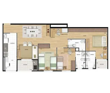 imagem 1 - APARTAMENTO COM 2 SUÍTES - PLANEJADO EM TODOS OS AMBIENTES- PRÓXIMO HOSPITAL ANTONINHO imagem 1 - APARTAMENTO COM 2 SUÍTES - PLANEJADO EM TODOS OS AMBIENTES- PRÓXIMO HOSPITAL ANTONINHO