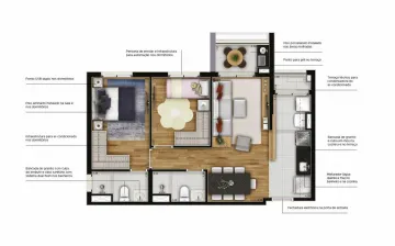imagem 4 - APARTAMENTO 58M² - 2 DORMITÓRIOS COM SUITE - VISION COLINAS - ALTO PADRÃO COM VISTA INCRÍVEL imagem 4 - APARTAMENTO 58M² - 2 DORMITÓRIOS COM SUITE - VISION COLINAS - ALTO PADRÃO COM VISTA INCRÍVEL